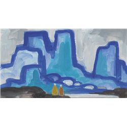 Markey Robinson (1918-1999) - SHAWLIES BEFORE A MOUNTAIN