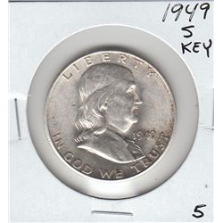 1949-S KEY DATE FRANKLIN HALF NICE LUSTER UNC