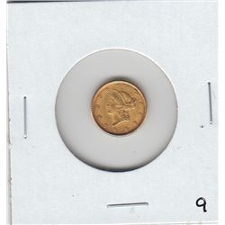 SPECTACULAR DETAILS $1 GOLD 1853 LIBERTY HEAD AU+