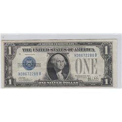 $1 FUNNY BACK SILVER CERTIFICATE 1928 BOLD ORIGINAL PAPER