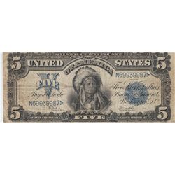 $5 CHIEF 1899 SILVER CERTIFICATE SUPER NOTE