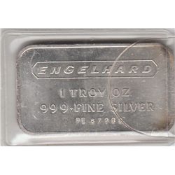 ENGELHARD .999 SILVER BAR 1 OUNCE