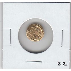 MEXICO GOLD WEDDING TOKEN 1865