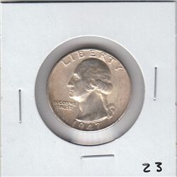 1947-D UNC SILVER QUARTER