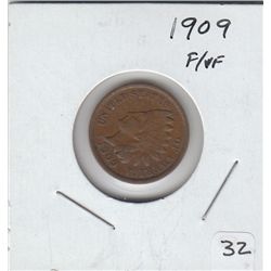 1909 INDIAN HEAD CENT NICE DATE