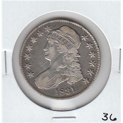 1831 CAPPED BUST HALF 50c DOLLAR SHARP DETAILS