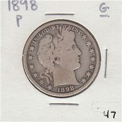 1898 BARBER HALF DOLLAR