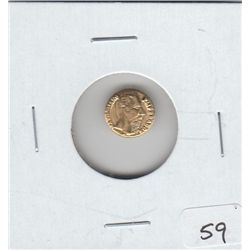 MEXICO GOLD WEDDING TOKEN 1865