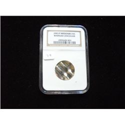 2003 WAFFLED QUARTER NGC CANCELLED