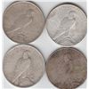 Image 2 : LOT OF 4 $1 SILVER PEACE DOLLARS 1922-D 1923-S 1922 1923-S