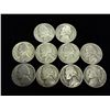 Image 1 : 10 ASSORTED 35% SILVER JEFFERSON WAR NICKELS