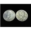 Image 1 : 1964 & 64-D SILVER KENNEDY HALF DOLLARS