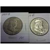 Image 1 : 1954-D & 63-D FRANKLIN HALF DOLLARS