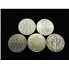 Image 2 : 5 ASSORTED SILVER ROOSEVELT DIMES