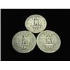 Image 2 : 3 ASSORTED 1930'S WASHINGTON SILVER QUARTERS