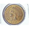 Image 1 : 1901 INDIAN HEAD CENT RED/BROWN (EXTRA FINE)