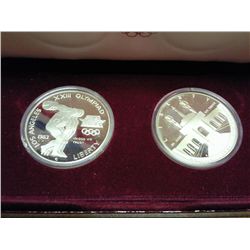 1983-84 LOS ANGLES OLYMPIAD 2 SILVER DOLLAR PF SET