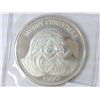 Image 1 : 1 TROY OZ .999 FINE SILVER ROUND 1990 XMAS