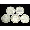 Image 2 : 5 ASSORTED BARBER DIMES