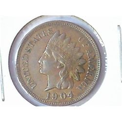 1904 INDIAN HEAD CENT (EXTRA FINE)