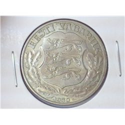 1930 ESTONIA 2 KROONI KM-13 (UNC) .1929 OZ. ASW