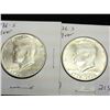 Image 1 : 2-1976-S SILVER KENNEDY HALF DOLLARS (UNC)