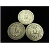Image 2 : 3-1940'S WASHINGTON SILVER QUARTERS