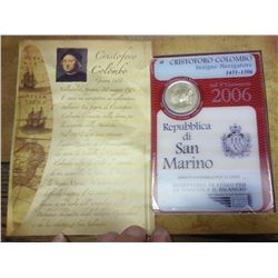 2006 SAN MARINO 2 EURO COMMEMORATIVE (UNC)