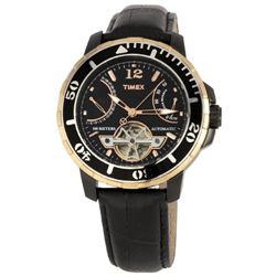 Timex Mens SL Automatic Black Leather Bracelet Watch T2M931