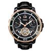 Image 3 : Timex Mens SL Automatic Black Leather Bracelet Watch T2M931
