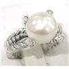 Image 2 : David Yurman Silver Pearl & Diamond Ring