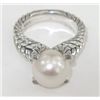 Image 3 : David Yurman Silver Pearl & Diamond Ring