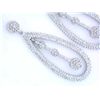 Image 2 : 14k White Gold Dangling Earrings with Diamonds