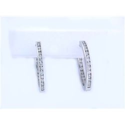 14k White Gold Diamond Earrings