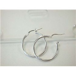 Sterling Silver HOOP Earrings made in ITALY