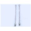 Image 3 : 14k White Gold Dangling Earrings with Diamonds