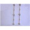 Image 2 : 14k White Gold with Diamonds Dangling Earrings