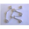 Image 3 : 14k White Gold with Diamonds Dangling Earrings