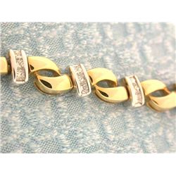 14k Gold Bracelet with Diamonds
