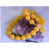Image 2 : Dyed Yellow Jade Necklace with Silver Clasp