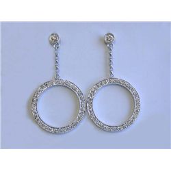 18k White Gold Earrings with Diamonds