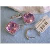 Image 3 : 14k Ladies Fashion Earrings with Diamonds and Quartz