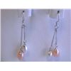 Image 1 : Dangling Pearl and Silver Earrings