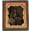 Image 2 : Antique Tintype Photo in Frame -Civil War Soldier