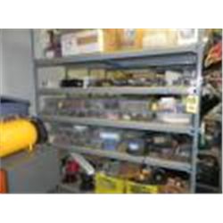 ASSORTED ELECTRICAL COMPONENTS AND HARDWARE WITH