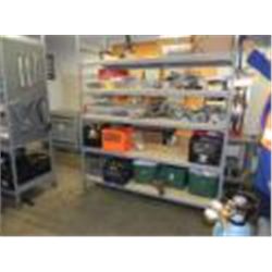 PVC PIPE FITTINGS, REGULATORS ECT., WITH RACK