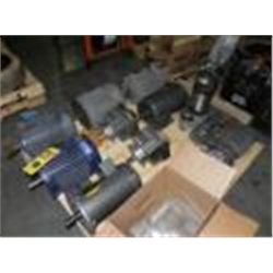 12 PEICES: ASSORTED BALDOR, LEESON, TECO AND