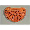 Image 2 : Chinese Red Jade Tiger Openwork Pendant and Bats