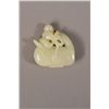 Image 2 : Chinese Carved White Jade of Liu Hai Riding Goose