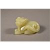 Image 1 : Chinese White Jade Model of Recumbent Fu Lion